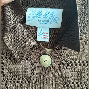 Calla De Mar Brown Long Button down
